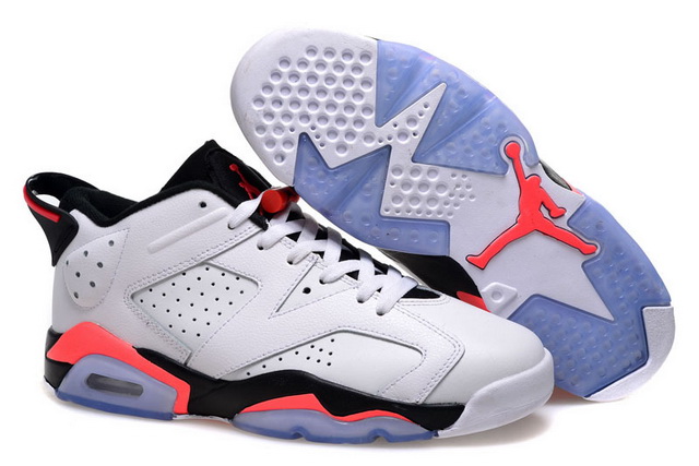 Women Jordan Shoes 6 Grade AAA Low White Infrared - Click Image to Close